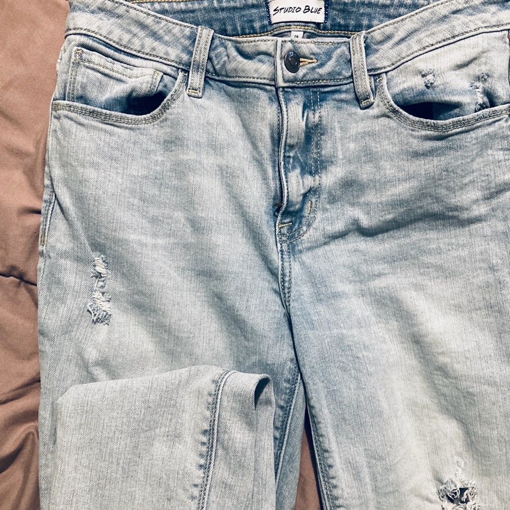 Studio Blue Distressed Boyfriend Jeans